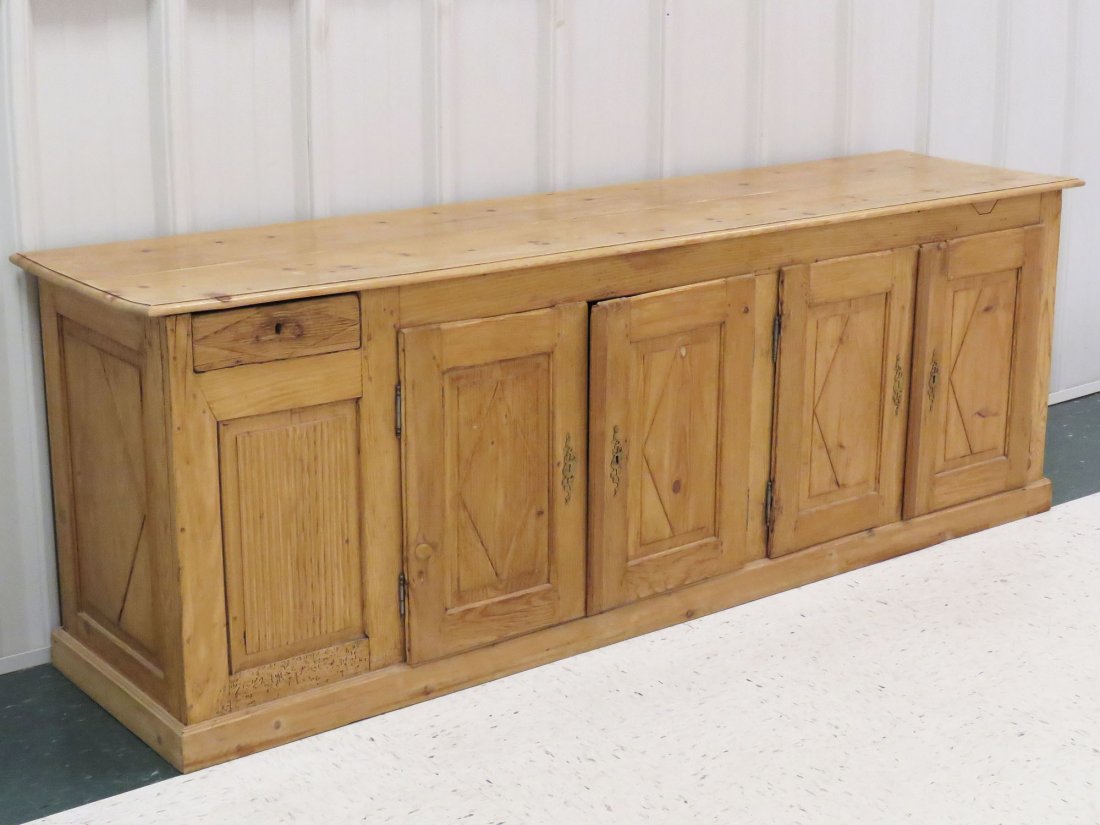 FRENCH CANADIAN PINE DOUBLE SIDED CREDENZA (1 of 5)