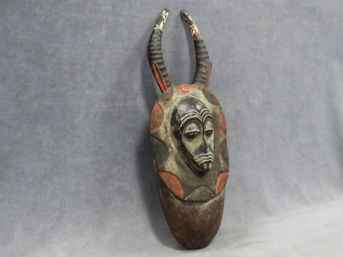 YOHURE, IVORY COAST, CARVED AND PAINTED MASK (1 of 5)