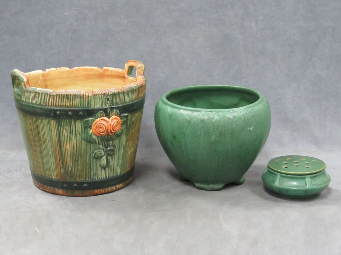 LOT (2) ART POTTERY GRUEBY STYLE JARDINIERE (1 of 10)