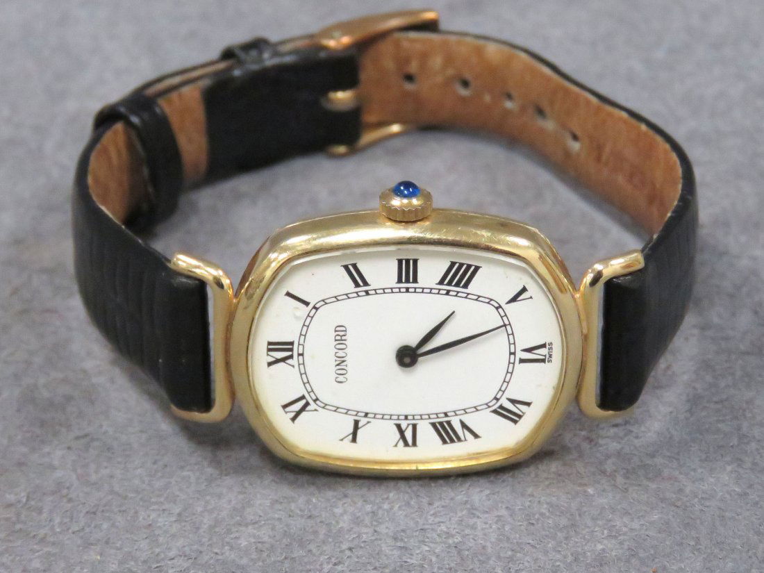 14K YELLOW GOLD CONCORD WOMAN'S 17-JEWEL WATCH (1 of 5)