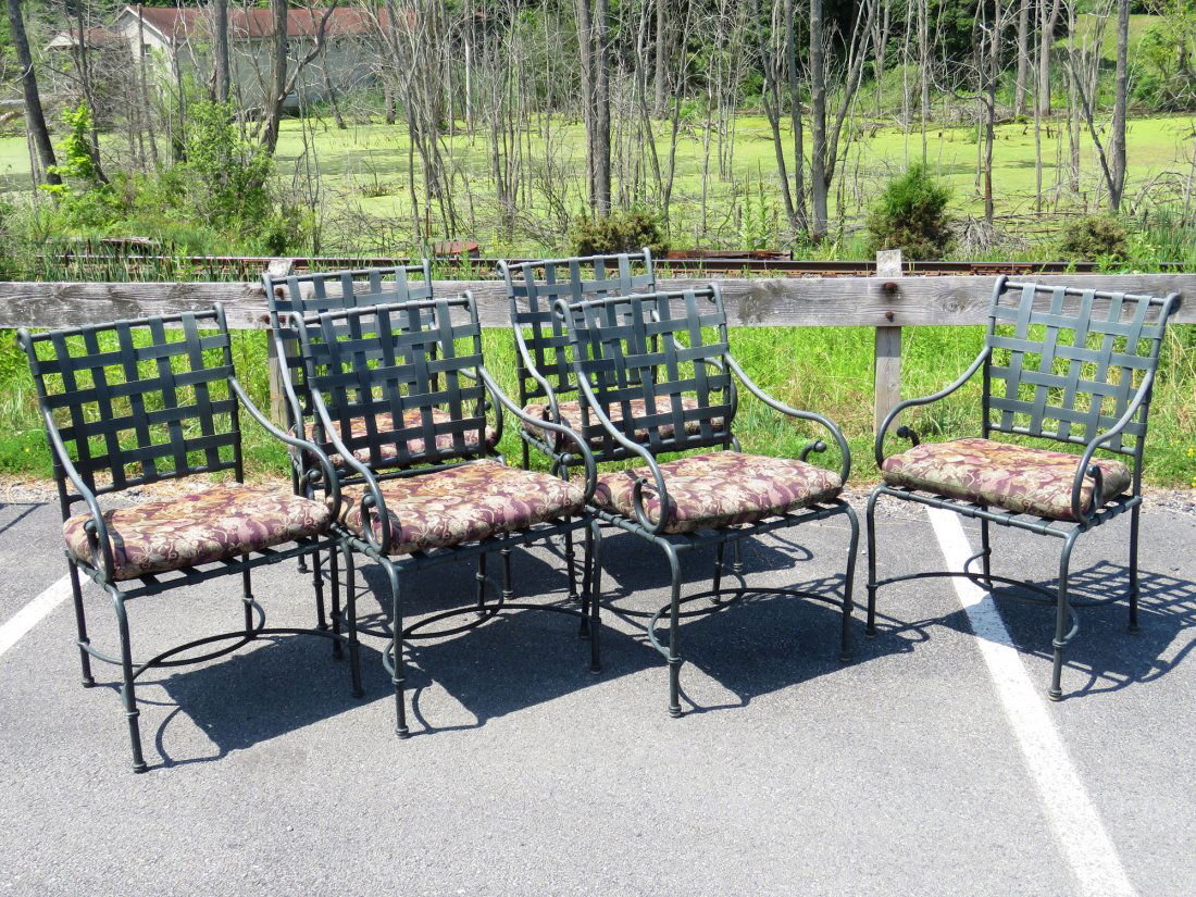 (6) BROWN JORDAN FLORENTINE DESIGN GARDEN ARMCHAIRS (1 of 6)