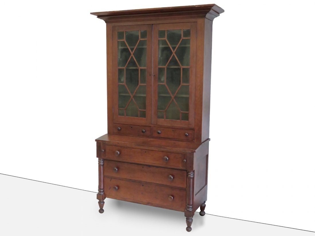 FEDERAL CARVED CHERRY SECRETARY/DESK (1 of 9)