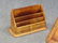 FRATELLI PERONI LEATHER DESK SET, (2) SIGNED - 2