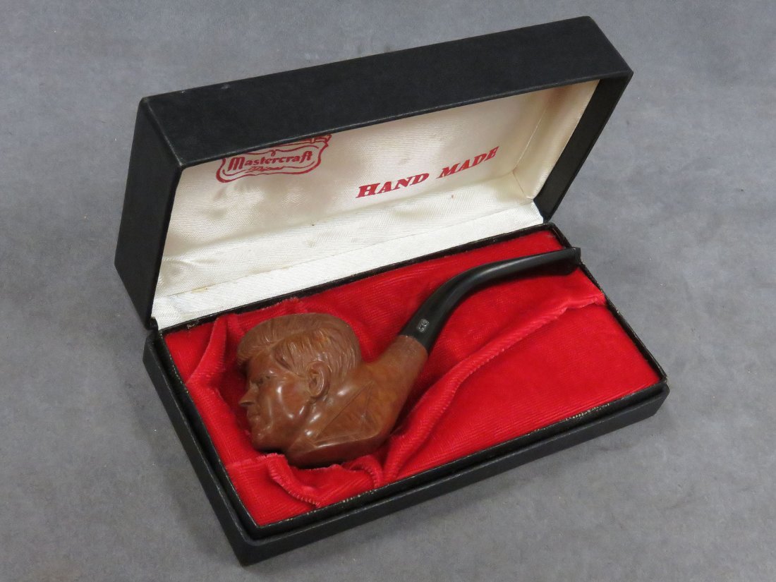 MASTERCRAFT CARVED ALGERIAN BRIAR JFK PIPE (1 of 9)