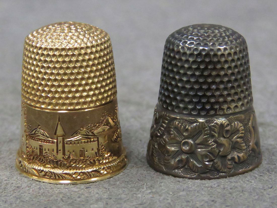 LOT (2) THIMBLES INCLUDING YELLOW GOLD (1 of 2)