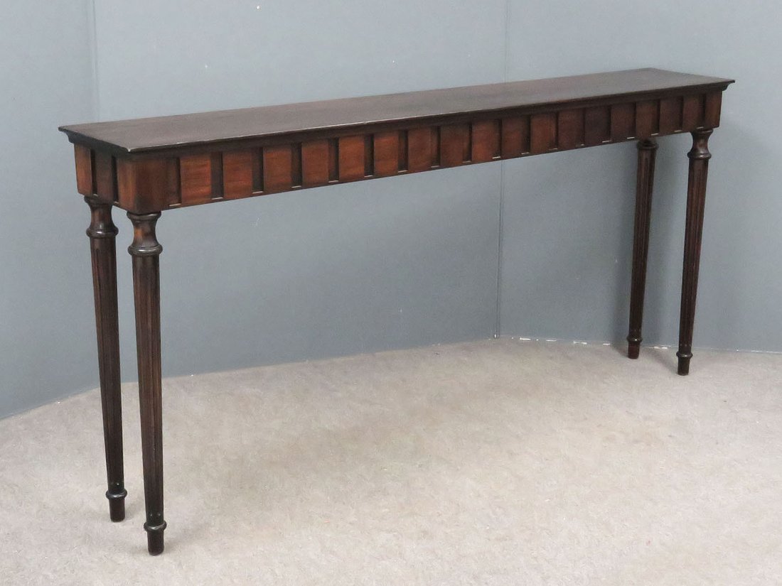 REGENCY STYLE CARVED MAHOGANY CONSOLE TABLE (1 of 3)