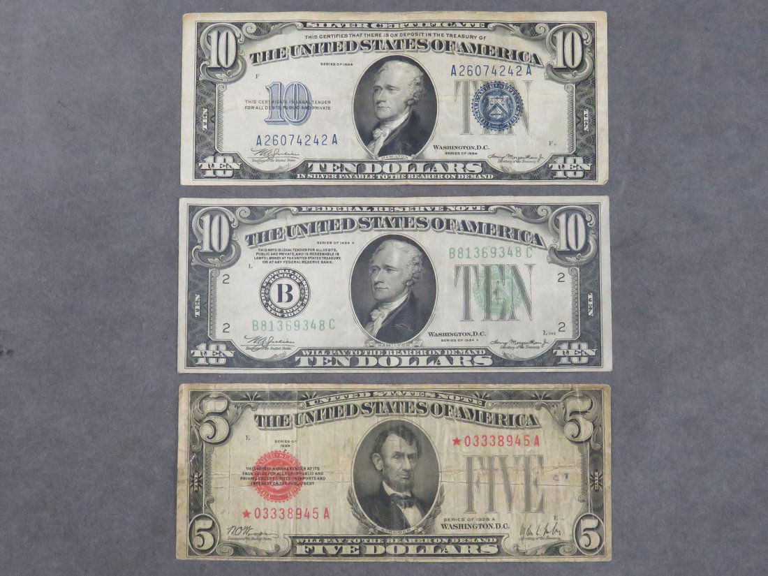 LOT (3) SMALL SIZE CURRENCY INCLUDING 1928-A (1 of 2)
