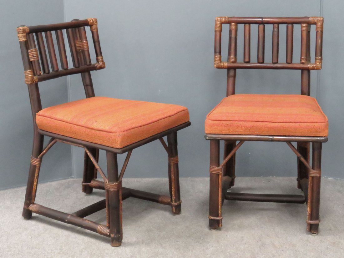 MID-CENTURY MODERN BAMBOO/RATTAN DINING CHAIRS (1 of 6)