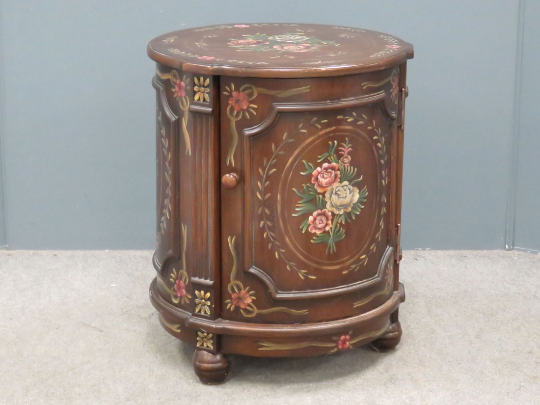 REGENCY STYLE HAND PAINTED COMMODE (1 of 6)