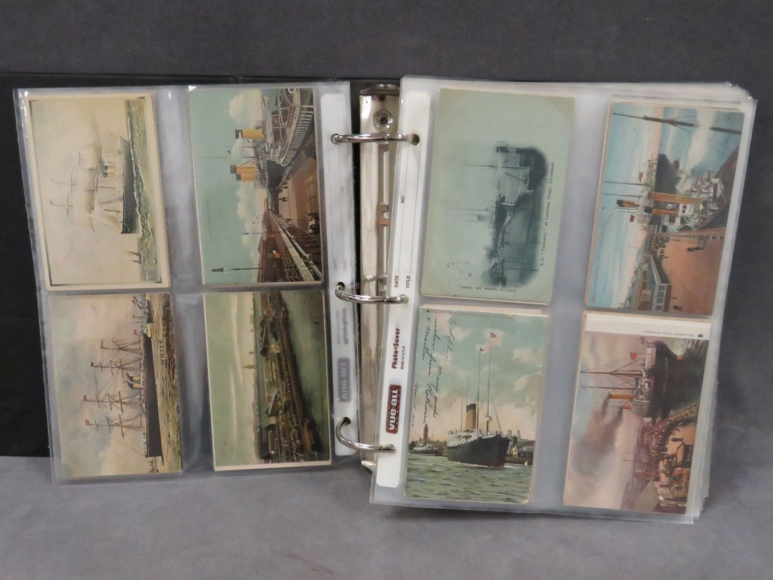 STEAMSHIP POSTCARDS (WHITE STAR AND CUNARD, ETC) (1 of 3)