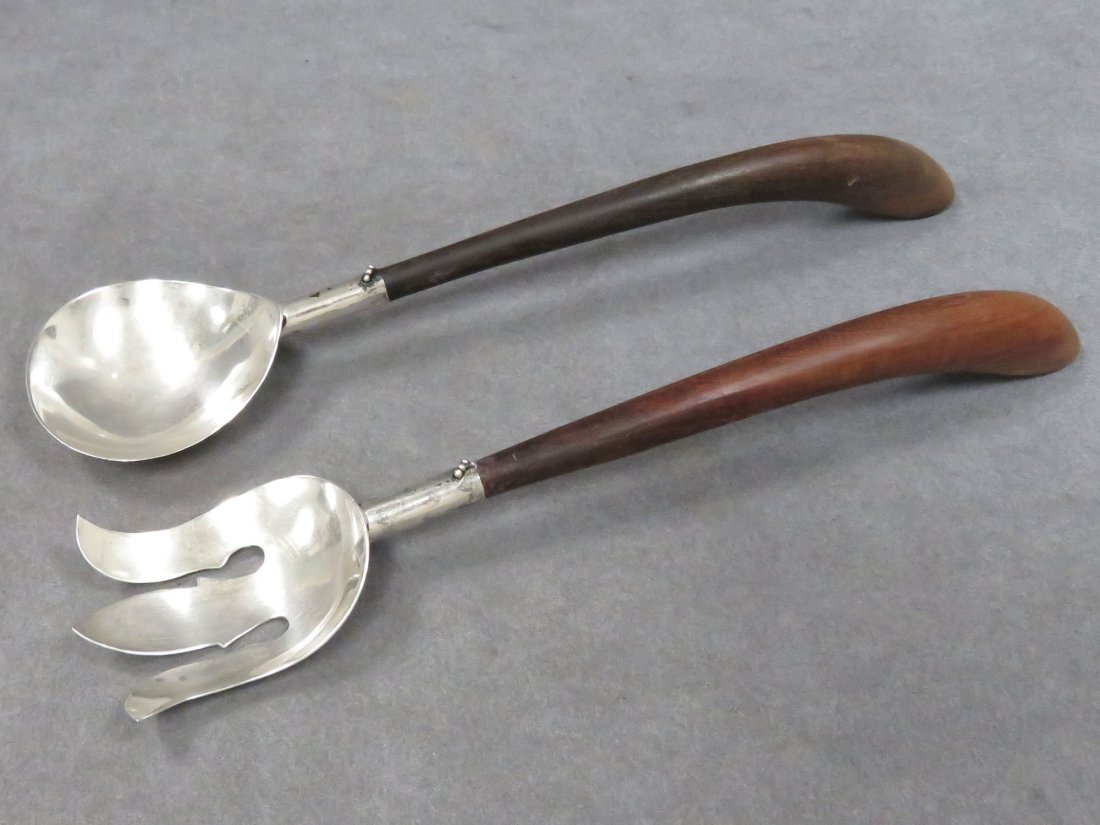 GERARDO LOPEZ TAXCO STERLING SALAD FORK & SPOON (1 of 5)