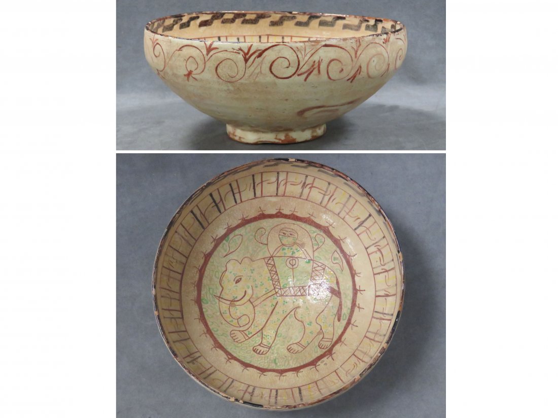 MIDDLE EASTERN/AFGHAN POTTERY BOWL, C.1000 A.D. (1 of 5)