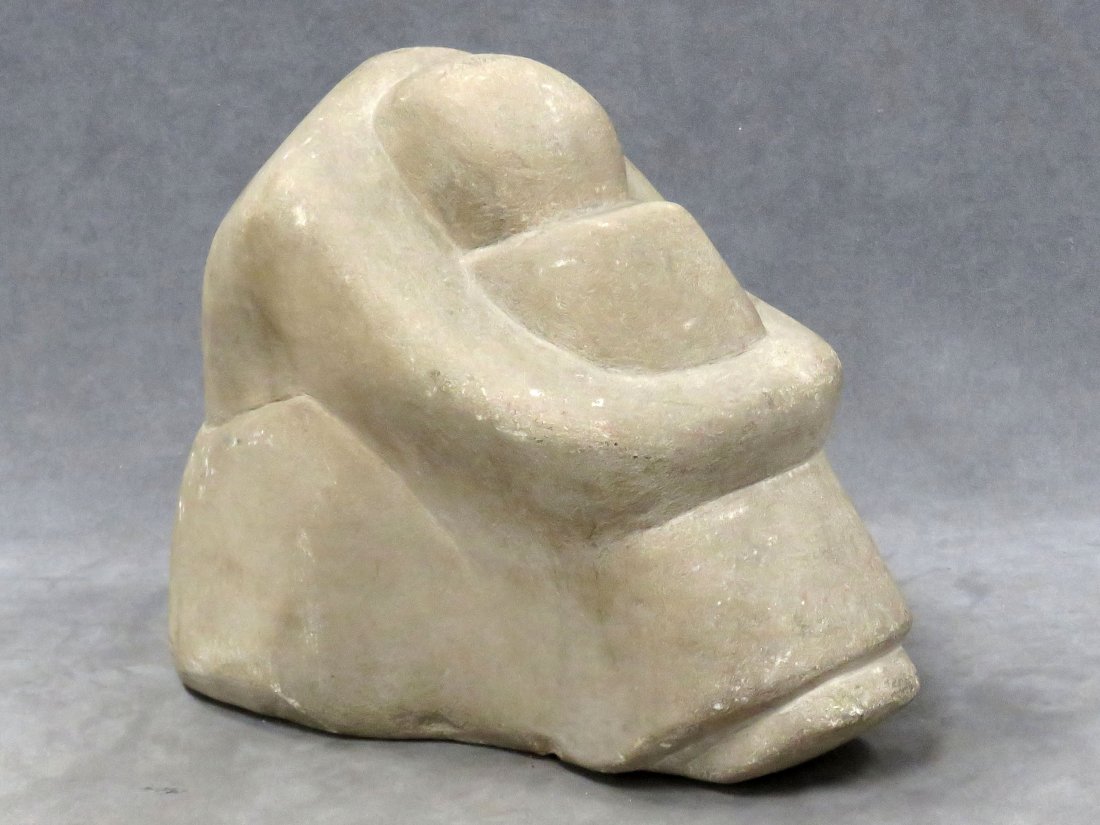 MID-CENTURY CARVED STONE SCULPTURE (1 of 5)