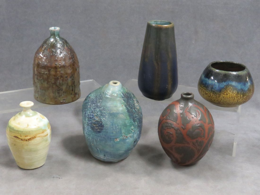 LOT (6) ASSORTED MID-CENTURY ART POTTERY (1 of 5)