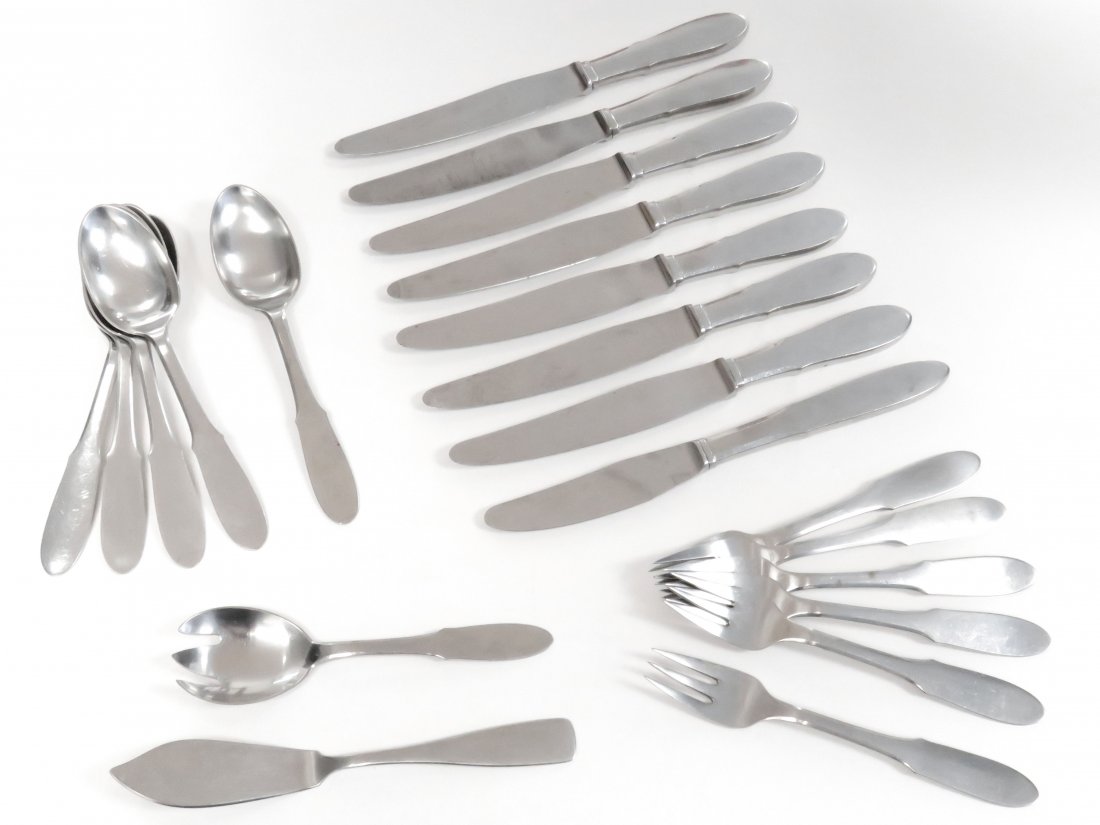 LOT (20) ASSORTED GEORG JENSEN "MITRA" FLATWARE (1 of 3)