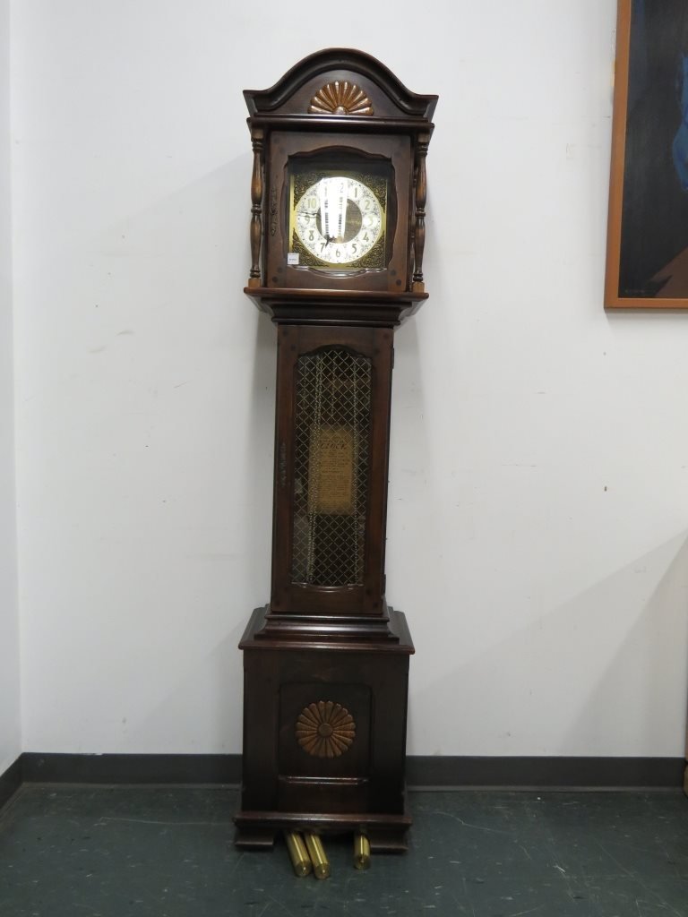 ABEL COTTEY/NEW ENGLAND CLOCK CO. PINE TALL CLOCK
