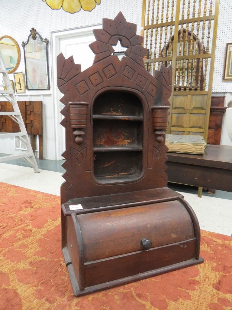 LATE VICTORIAN CARVED WALNUT SHRINE (1 of 1)