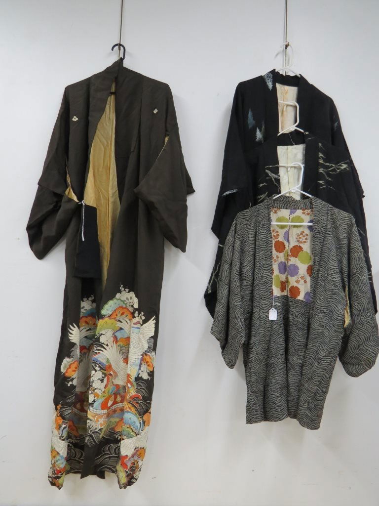 (4) VINTAGE JAPANESE SILK KIMONO/HAPPI MANDARIN (1 of 3)