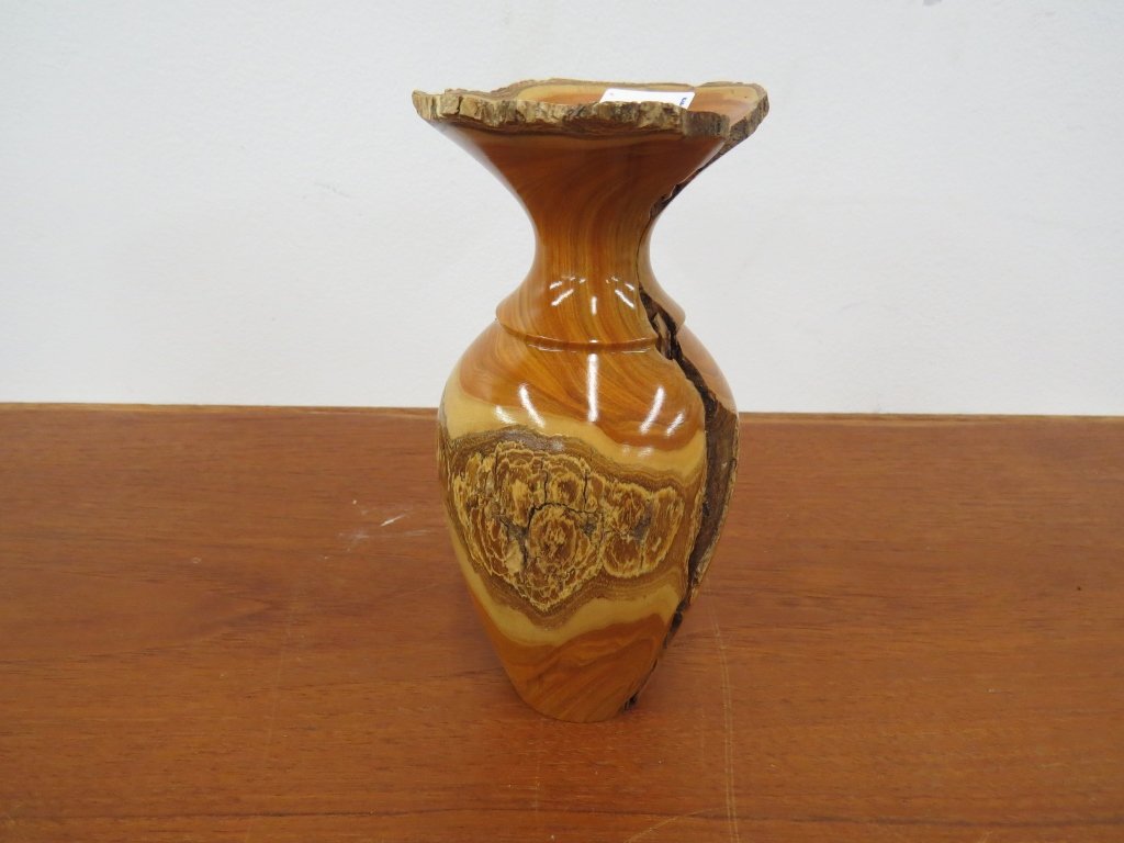 TURNED WORK BURL VASE (1 of 1)