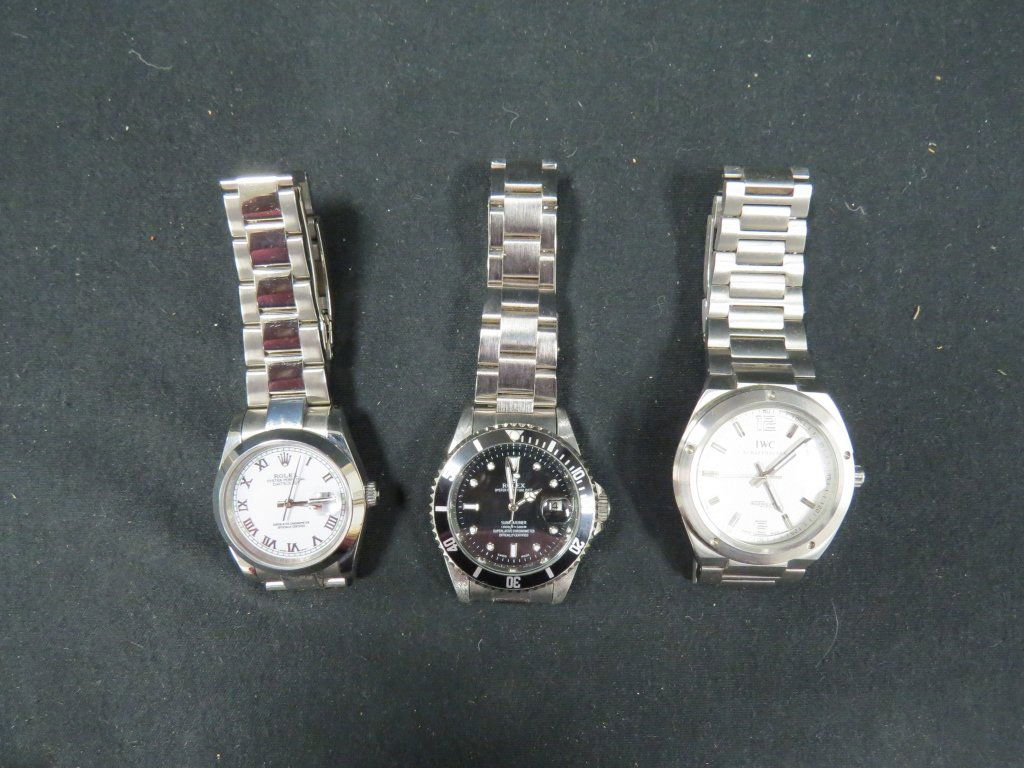 LOT (3)  STAINLESS WRISTWATCHES (1 of 1)