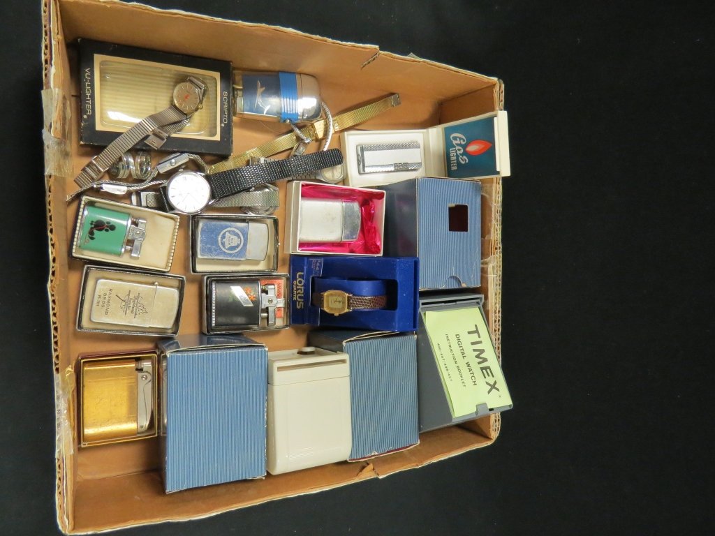LOT ASSORTED LIGHTERS & WATCHES (1 of 1)