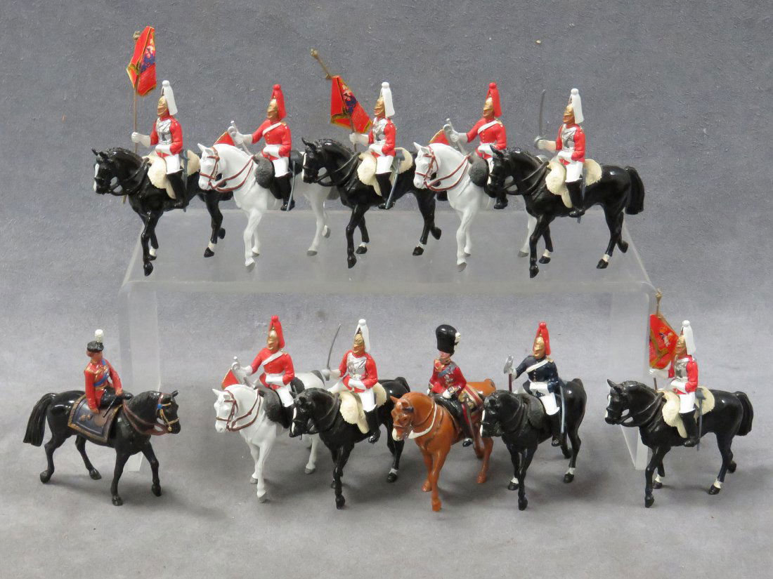 LOT (11) PAINTED LEAD MOUNTED LIFE GUARDS (1 of 3)