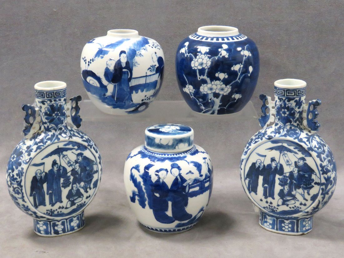 LOT (5) ASSORTED DECORATED CHINESE GINGER JARS (1 of 6)