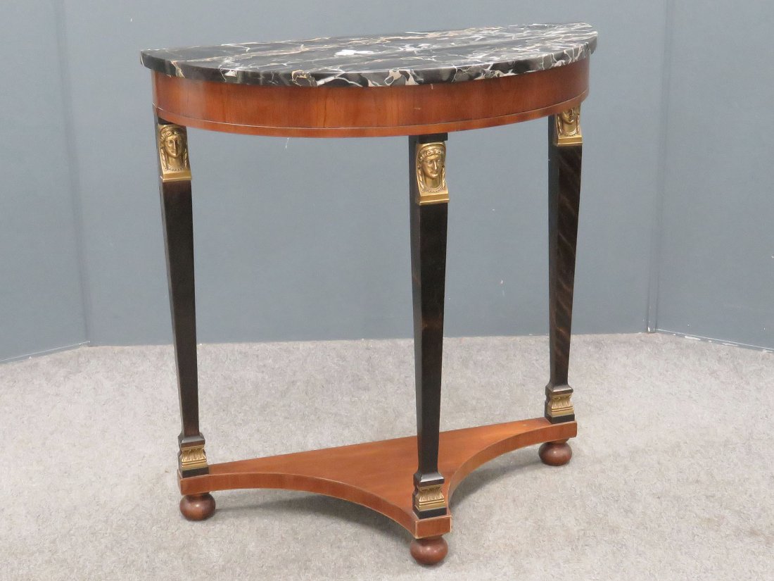 EMPIRE STYLE DEMI LUNE MARBLE TOP TABLE (1 of 5)