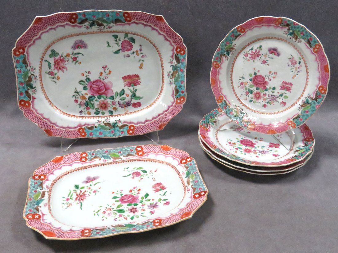 LOT (6) CHINESE EXPORT DECORATED PORCELAIN (1 of 5)