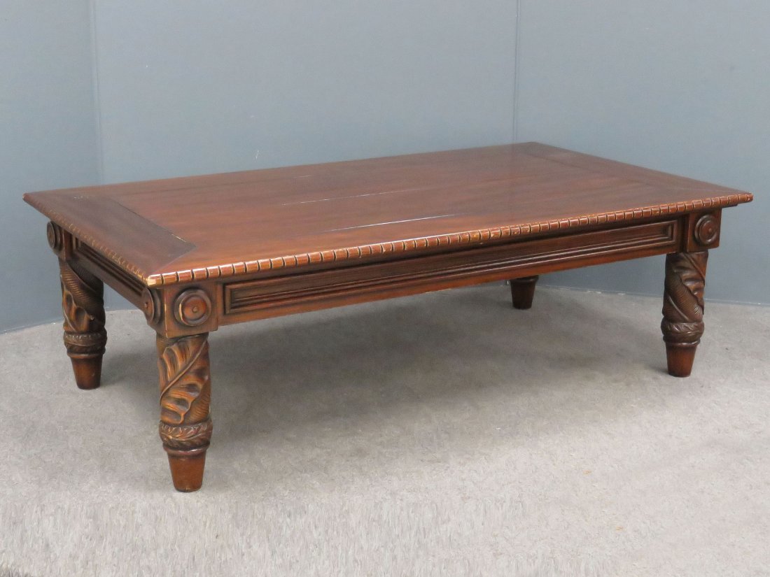 RALPH LAUREN/POLO CARVED MAHOGANY COCKTAIL TABLE (1 of 5)