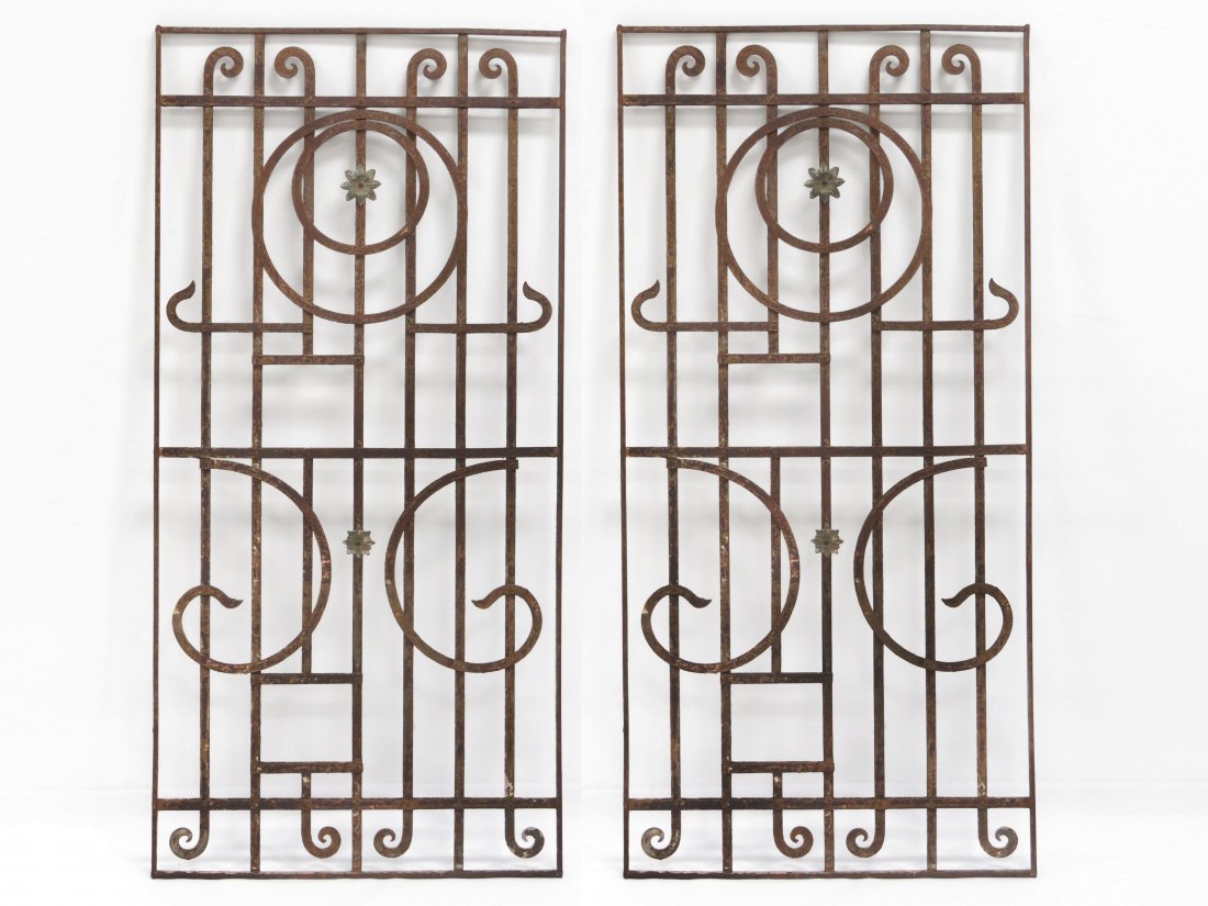 LOT (2) WROUGHT IRON GARDEN PANELS (1 of 8)