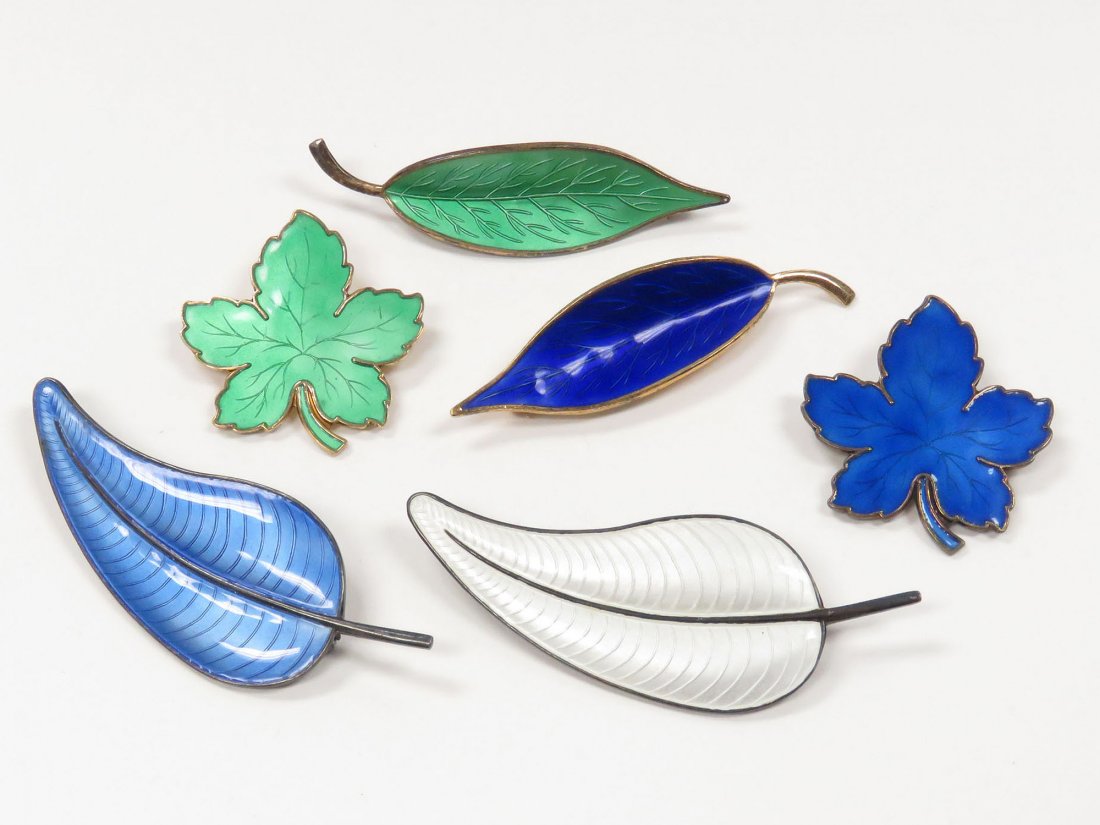 LOT (6) VOLMER BAHNER & MEKA/DANISH STERLING PINS (1 of 4)