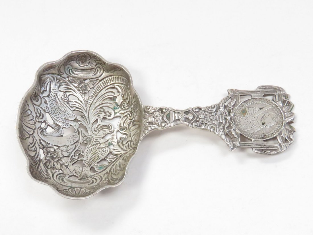 EARLY CONT. SILVER PRESENTATION MEDALLION SPOON (1 of 5)