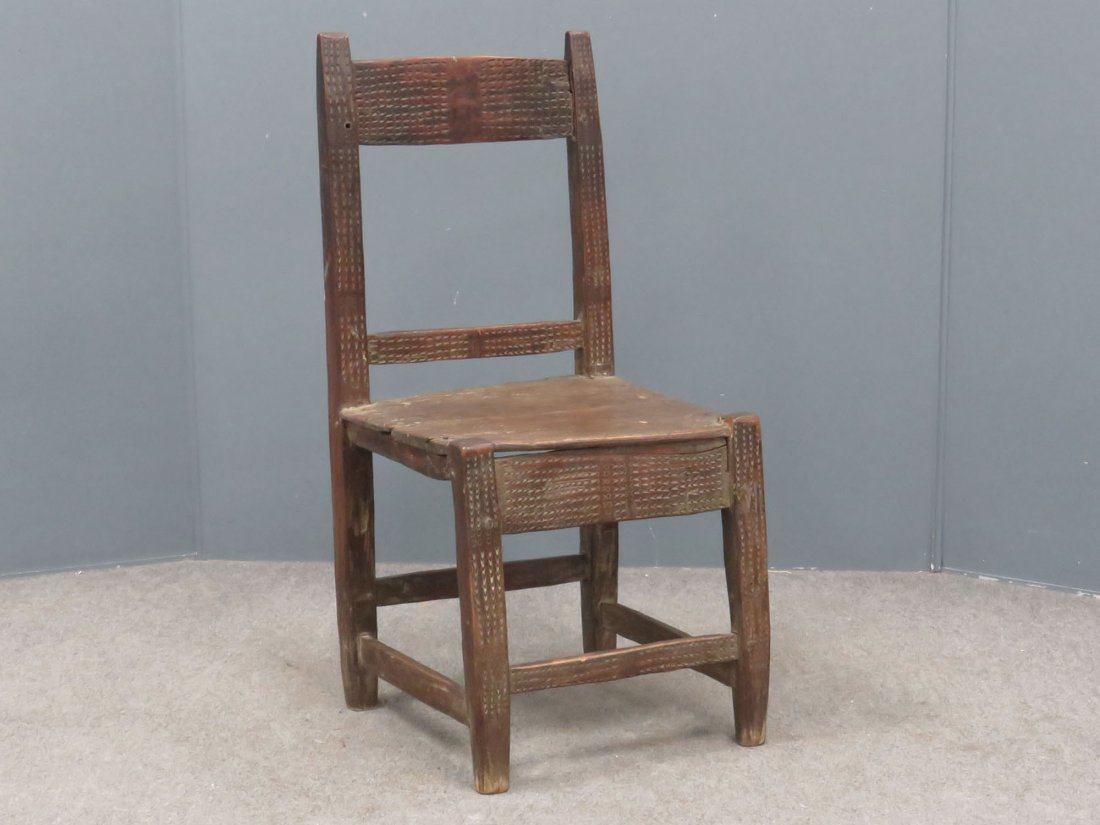 JACOBEAN CARVED OAK SIDE CHAIR, 17/18TH CENTURY (1 of 5)