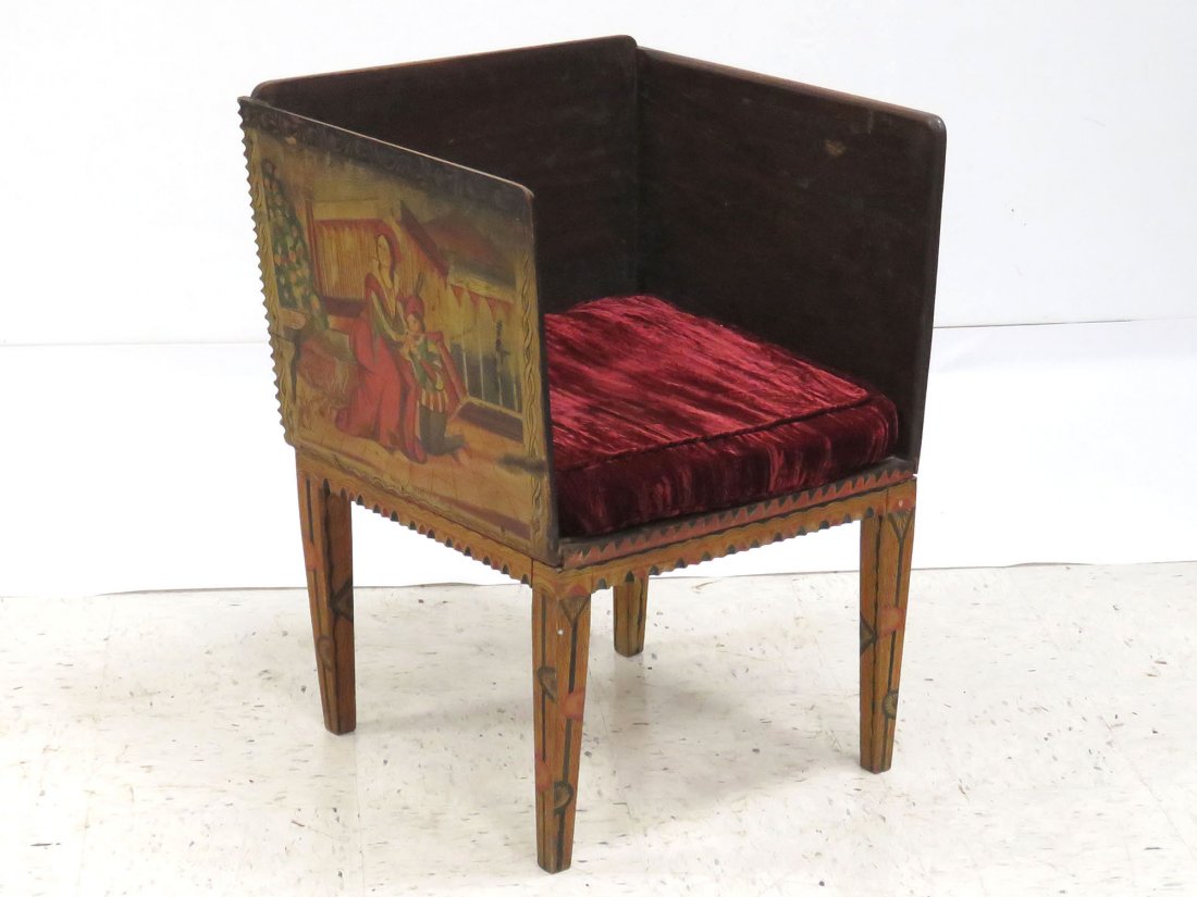 NORTHERN ITALIAN PAINT DECORATED CHAIR (1 of 5)