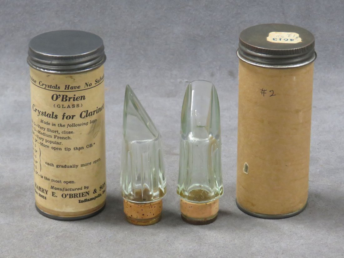 LOT (2) O'BRIEN CRYSTAL CLARINET MOUTHPIECES (1 of 1)