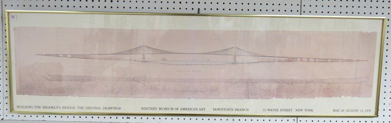 EXHIBITION POSTER, BUILDING THE BROOKLYN BRIDGE  (1 of 3)