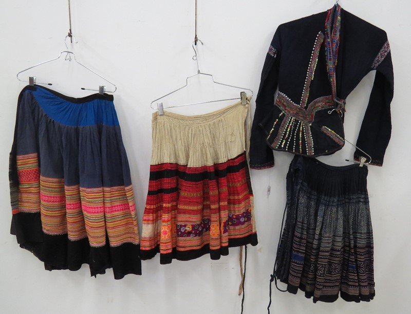 LOT (4) HMONG CULTURE, SOUTH EAST ASIA CLOTHING   (1 of 1)
