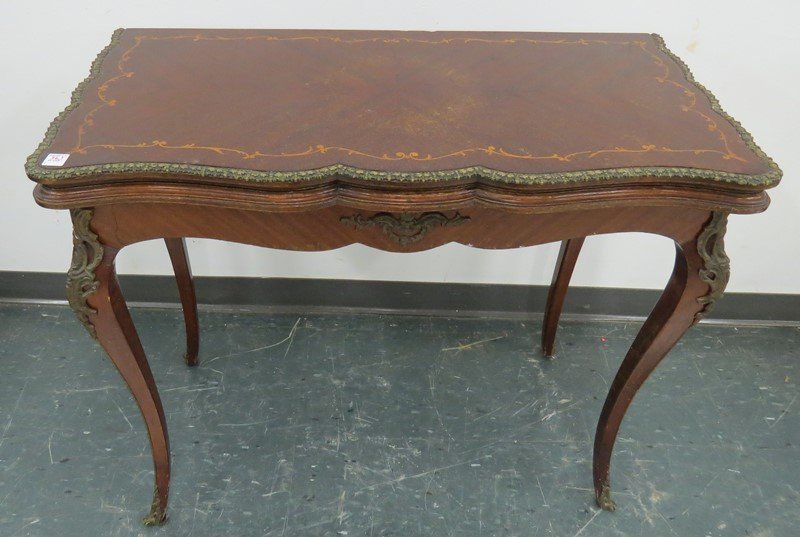 FRENCH EMPIRE STYLE MAHOGANY GAME TABLE (1 of 1)
