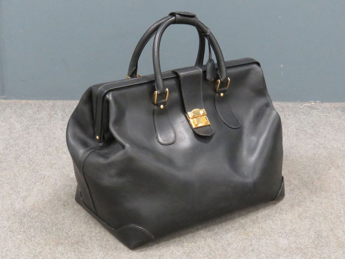 GUCCI LEATHER DOCTOR'S STYLE TRAVEL BAG (1 of 6)