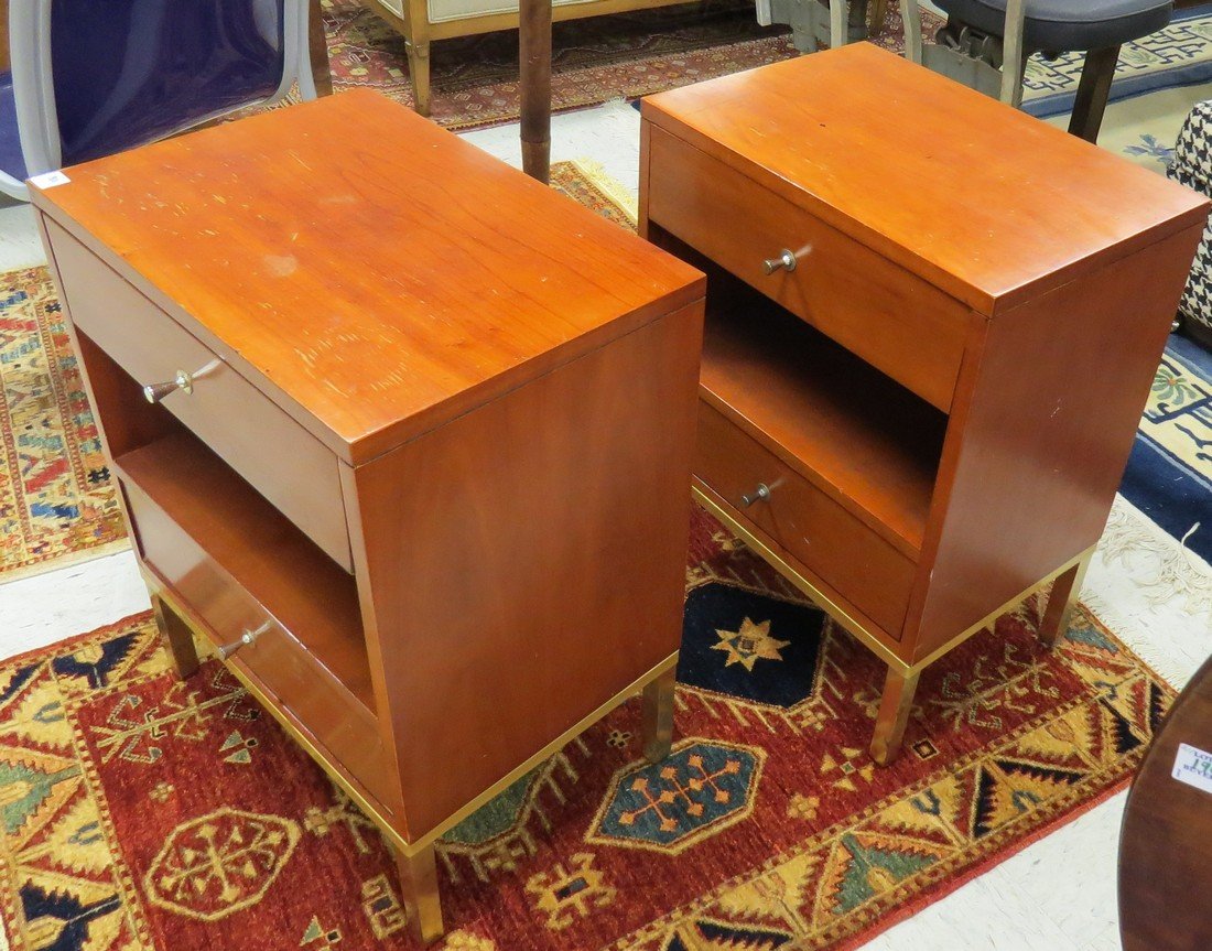 PAIR MID-CENTURY MODERN SIDE TABLES (1 of 4)