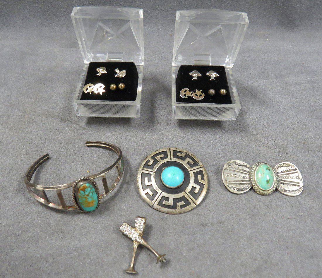 LOT ASSORTED STERLING AND SILVER JEWELRY (1 of 5)