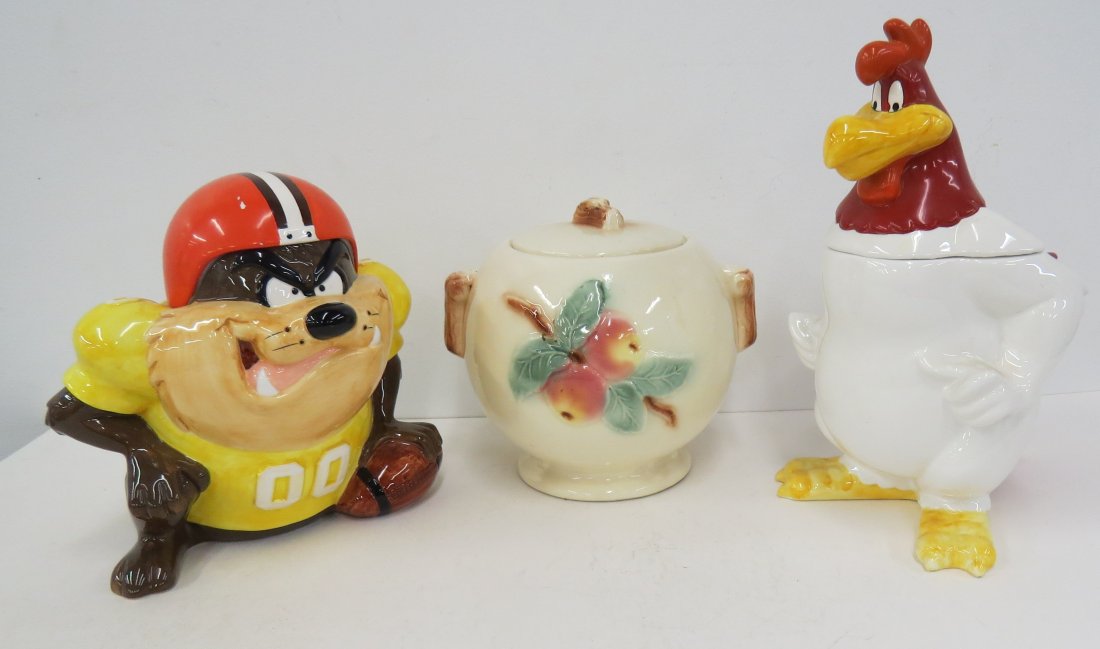 LOT (3) ASSORTED CERAMIC COOKIE JARS (1 of 10)