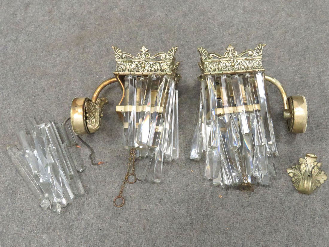 PAIR SILVERED BRASS GAS LIGHT WALL SCONCES: PAIR SILVERED BRASS GAS LIGHT WALL SCONCES (ELECTRIFIED). HEIGHT 8"; WIDTH 5"