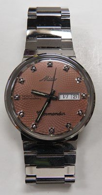 MIDO STAINLESS COMMANDER/OCEAN-STAR DAY/DATE WATCH: MIDO STAINLESS COMMANDER/OCEAN-STAR DAY/DATE AUTOMATIC WRISTWATCH WITH BRACELET BAND