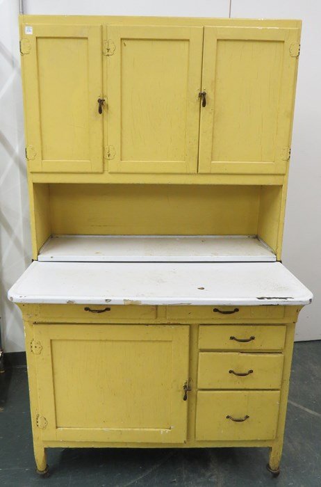 PAINTED HOOSIER STYLE CABINET (1 of 3)