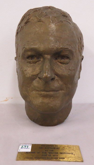 BRONZE HEAD OF DR. HILARY KAPROWSKI, SIGNED (1 of 5)