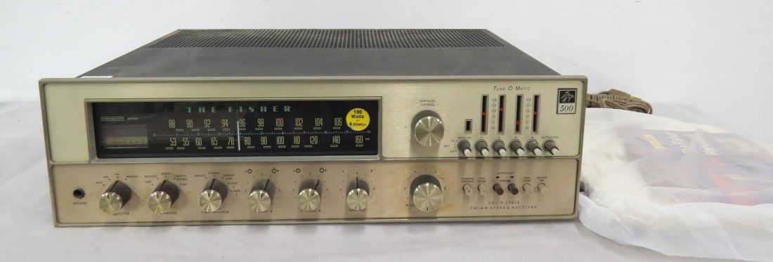 VINTAGE FISHER TUNE-O-MATIC 500 AM-FM TUNER (1 of 4)