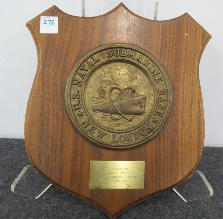 BRONZE PRESENTATION PLAQUE, US NAVY SUBMARINE (1 of 3)