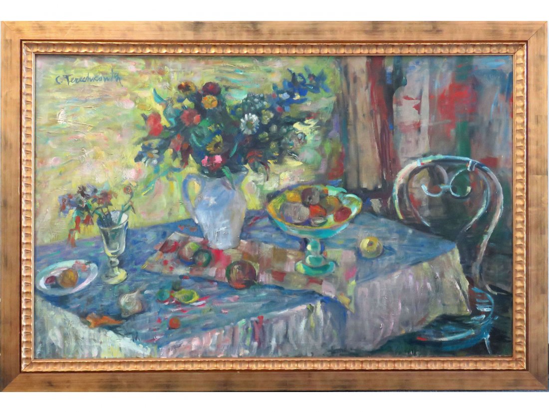 CONSTANTIN (COSTIA) TERECHKOVITCH, OIL ON CANVAS (1 of 4)